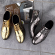 2022 Casual Leather Shoes Men superstar Brogues formal leather shoes oxford gold shoes lace-up hombres silver large size 47 ghn