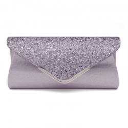 2022 High Quality PU Leather Women Lady Sequins Clutch Bag Evening Wedding Party Prom Handbag Purse Wallet Shinny Shoulder Bags